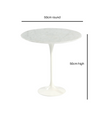 Accent Table Marble 50cm Italian Carrara Marble