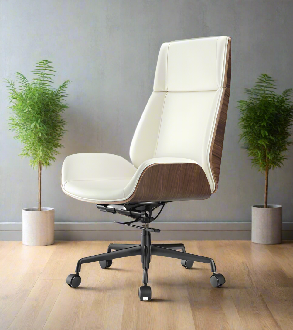 Alto Plywood and Leather High Back Executive Office Chair