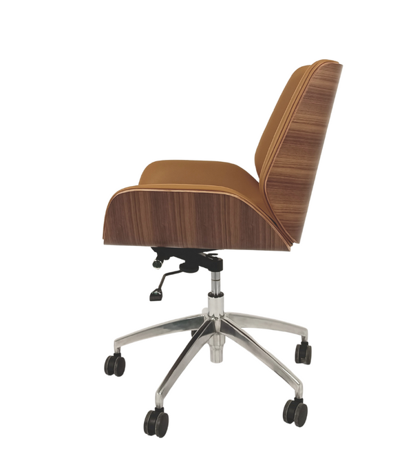 Palo Office Chair Premium Leather and Plywood Veneer