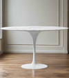 Italian Carrara Marble Tulip Dining Table – 120cm Round