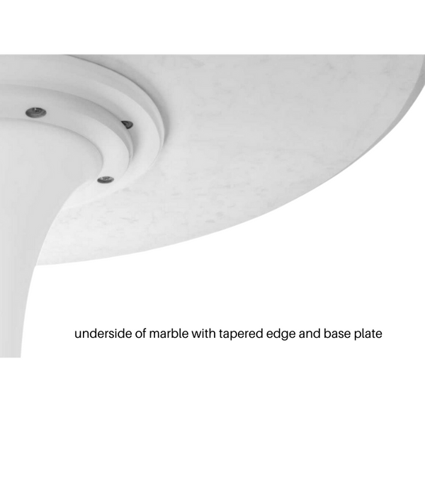 Marble Dining Table 110cm Round Italian Carrara Marble