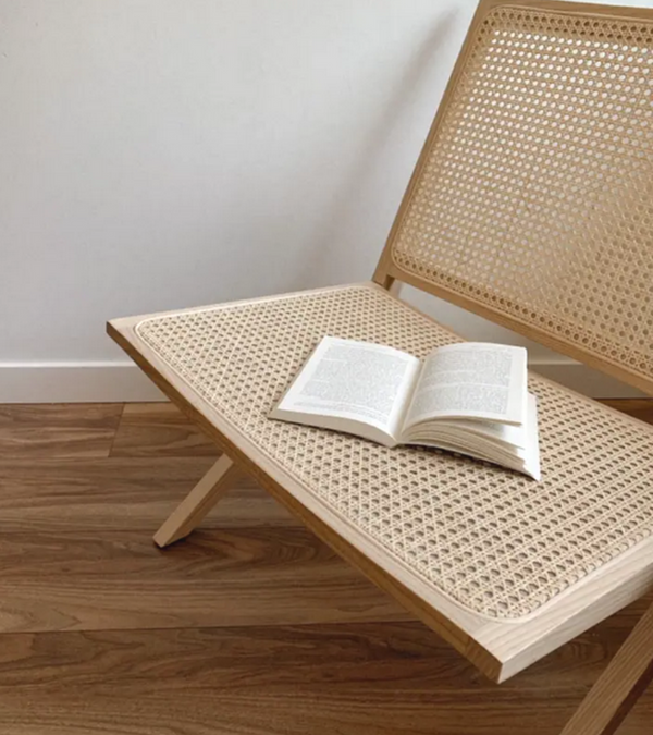 Fresno Natural Ash and Rattan Easy Chair