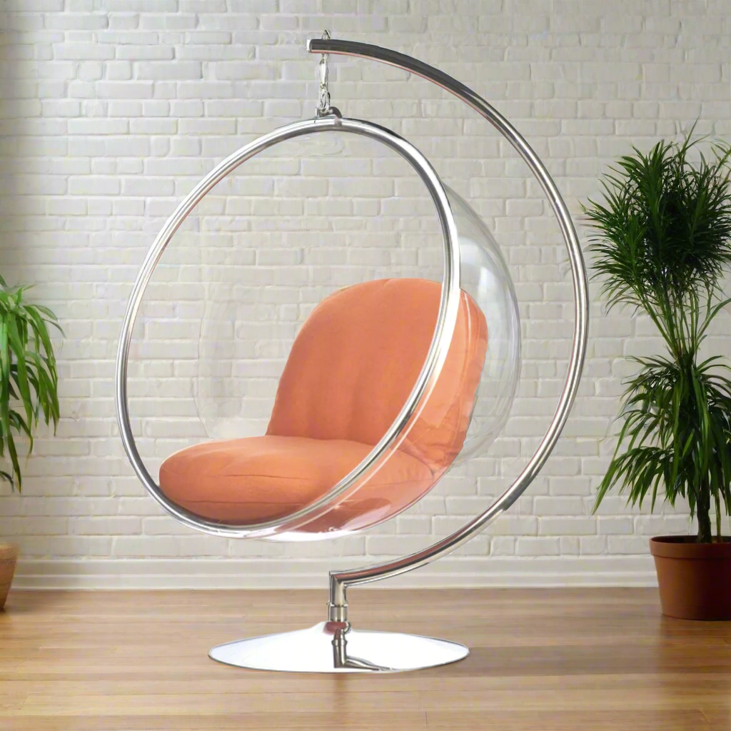 Retro Bubble Style Chair with Floor Stand