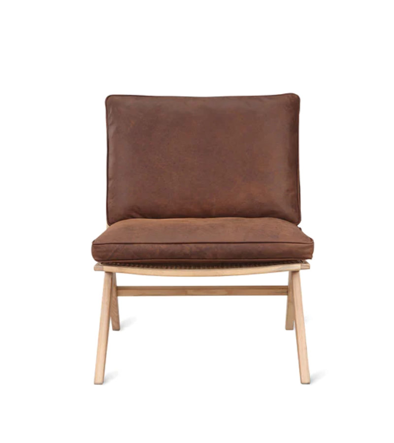 Monterey Accent Chair Ash wood and Vintage Leather