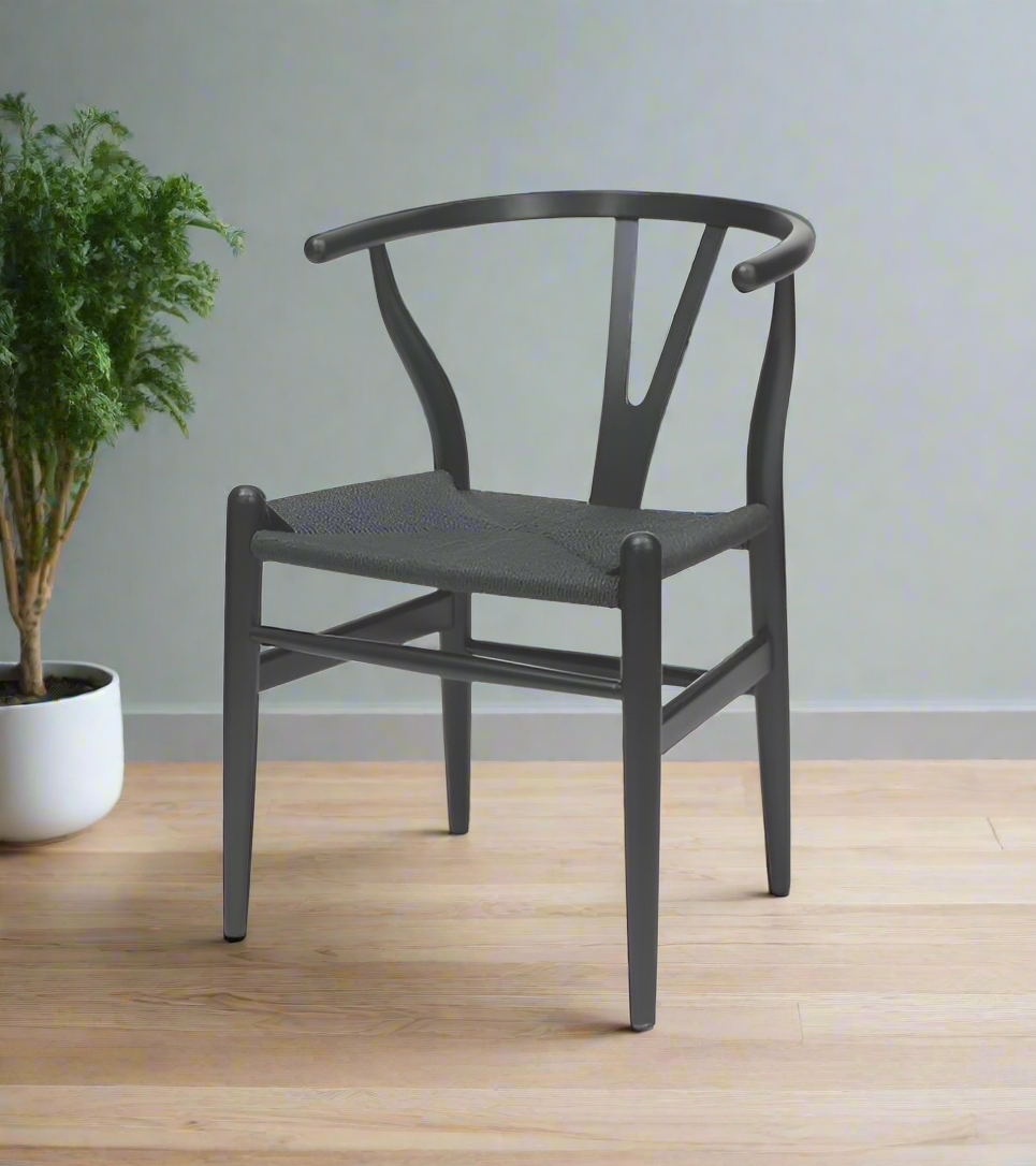 Iben Nordic Style Black Ash with Black Cord Dining Chair