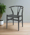 Iben Nordic Style Black Ash with Black Cord Dining Chair