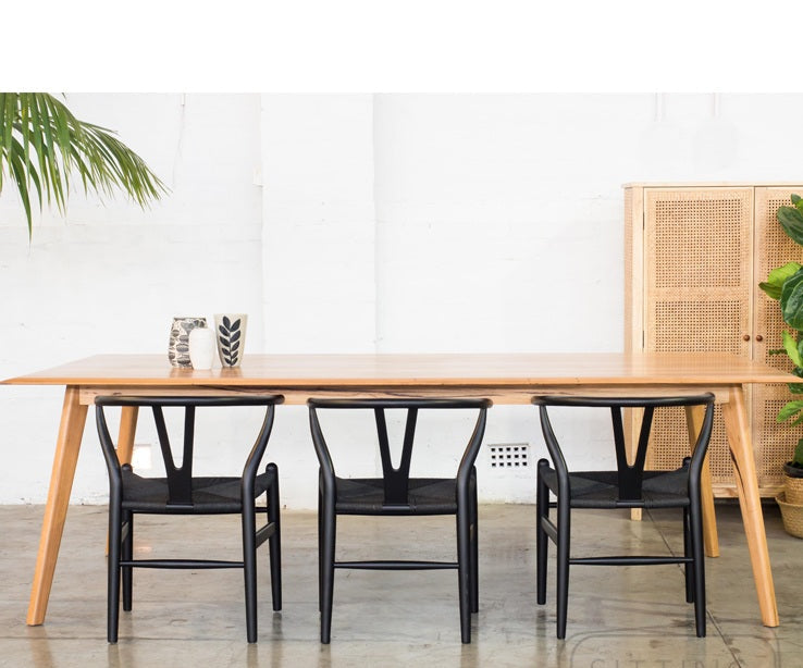 Iben Nordic Style Black Ash with Black Cord Dining Chair