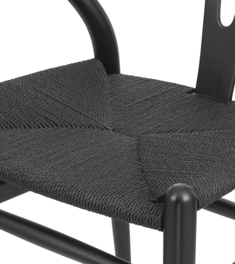 Iben Nordic Style Black Ash with Black Cord Dining Chair