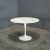 Italian Carrara Marble Round Dining Table, 110 cm