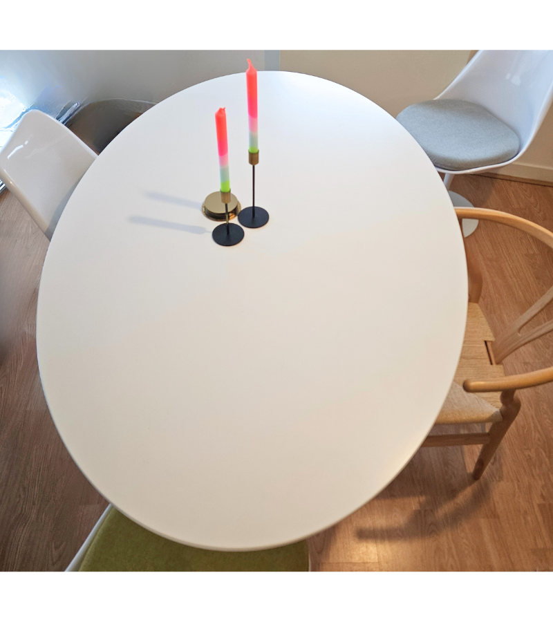 Oval Midcentury Style Wood Dining Table 1.5metre