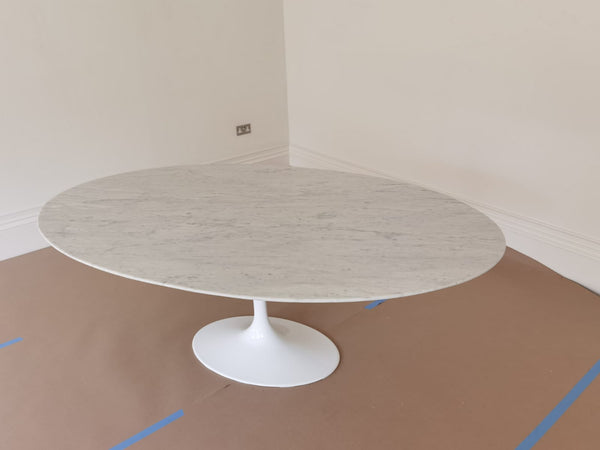 Italian Carrara Marble Round & Oval Dining Tables