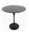 Portovenere Nero Portoro Black Italian Marble Side Table 50cm