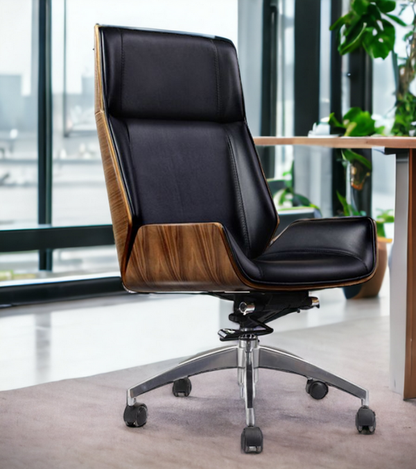 Alto Plywood Veneered Leather High Back Executive Office Chair