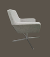 Camden Grey Fabric Swivel Armchair