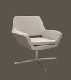 Camden Grey Fabric Swivel Armchair