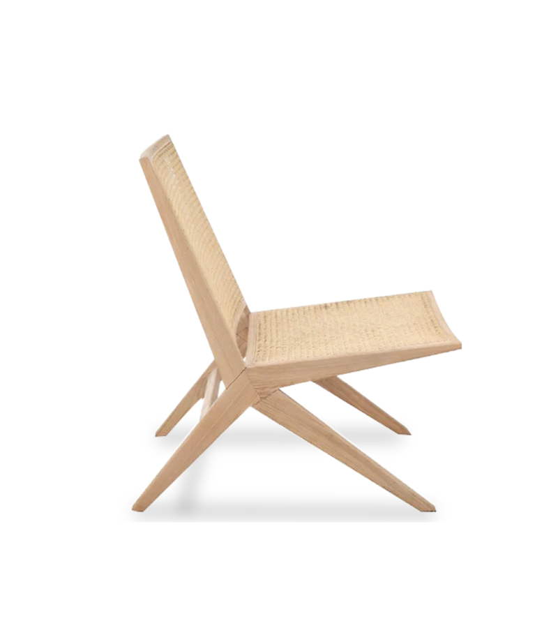 Fresno Natural Ash & Cane Lounge Chair