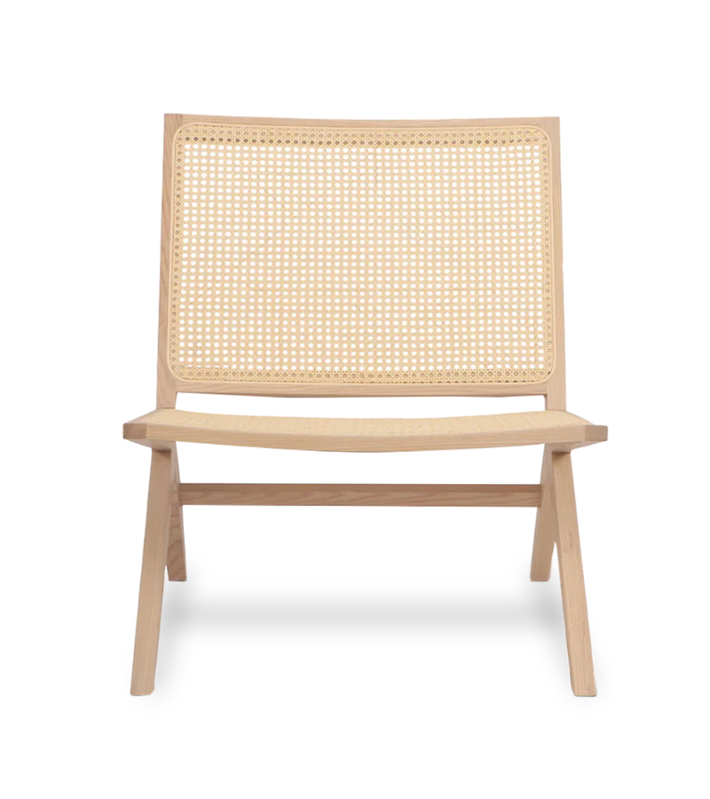 Fresno Natural Ash & Cane Lounge Chair