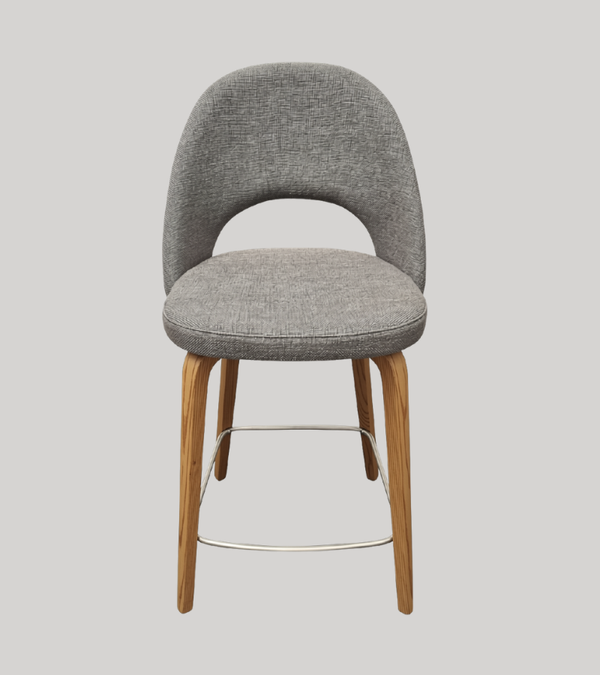 Manhattan Upholstered Counter Stool Dark Grey