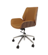 Palo Office Chair Leather and Plywood Veneer Low Back