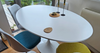 Oval Wood Dining Table 150cm long