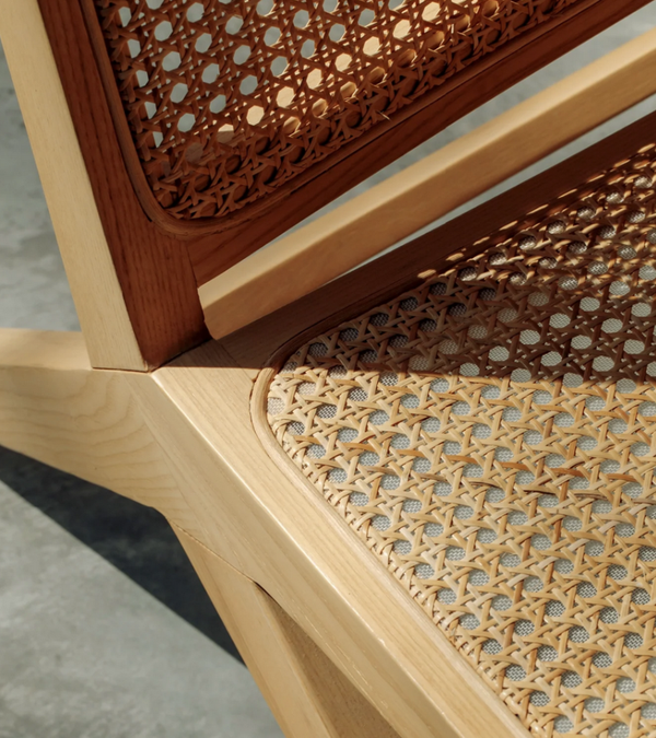 Fresno Natural Ash and Rattan Easy Chair