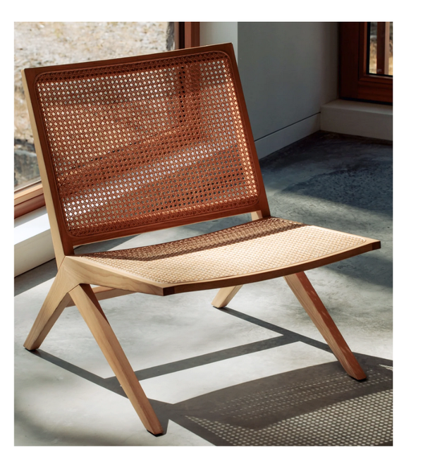 Fresno Natural Ash and Rattan Easy Chair