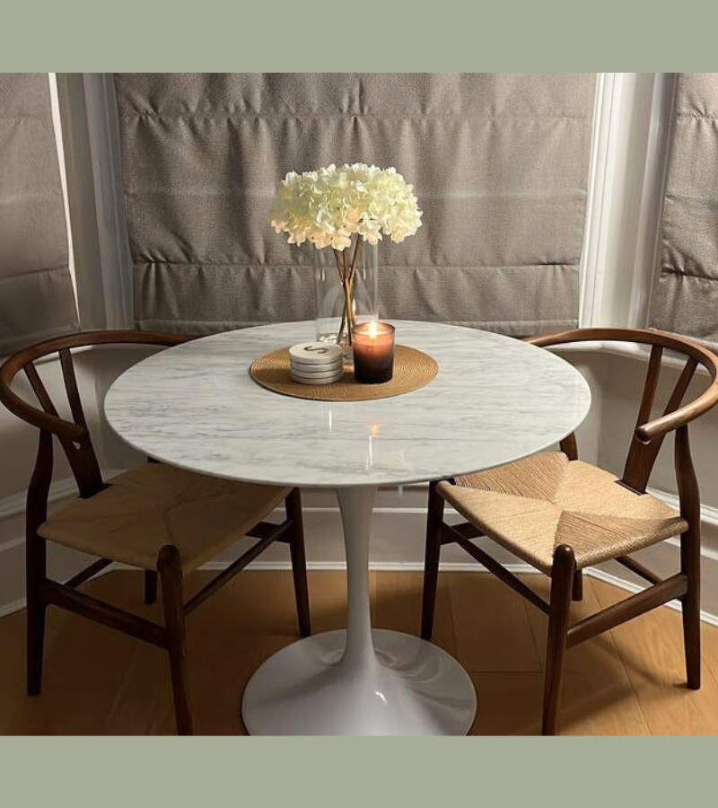 Marble Tulip Style Dining Table Choice of Size