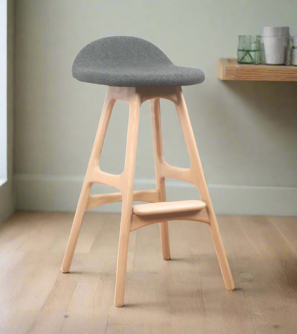 Erik Scandi Style Counter Stool Ash Wood 65cm seat