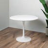 70cm Round White Wood Tulip Style Dining Table