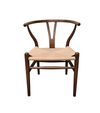 Hans Y Style Dining Chair Walnut with Natural Cord