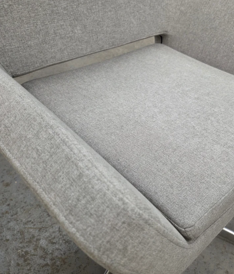 Camden Grey Fabric Swivel Armchair