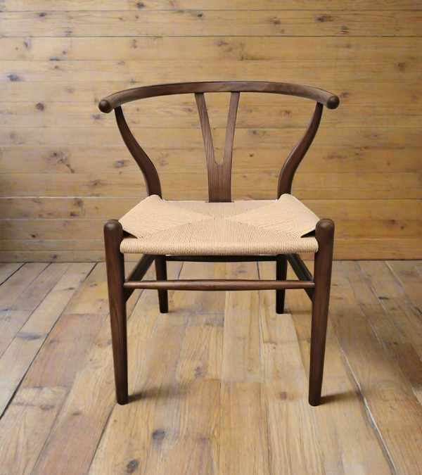 Iben Danish Style Dining Chair Walnut Natural Cord