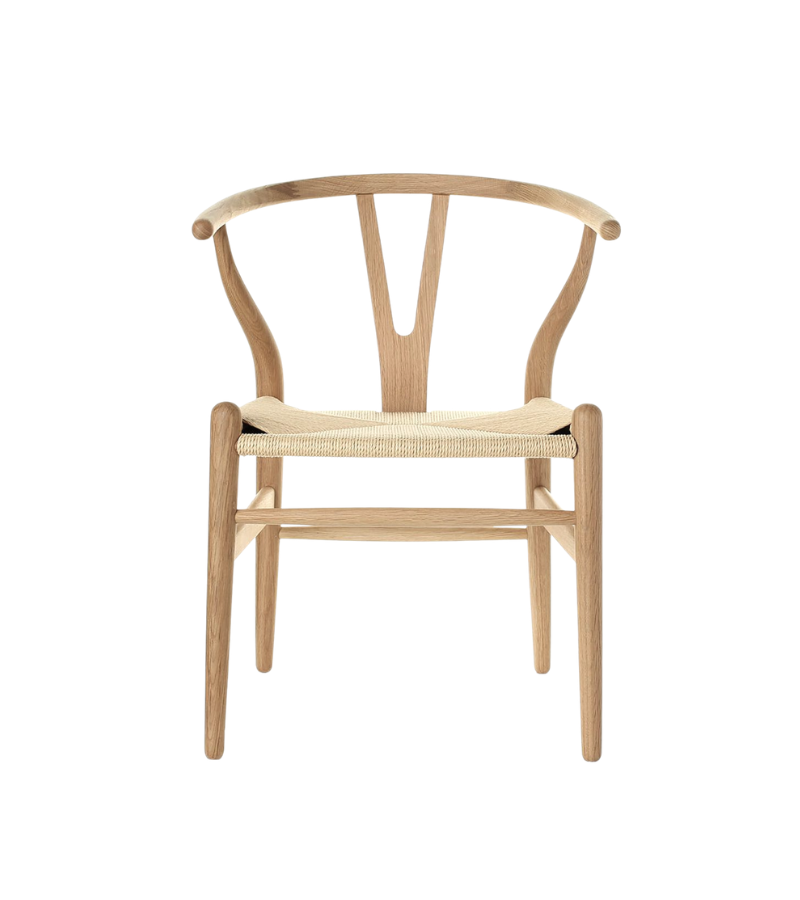 Iben Nordic Solid Ash Dining Chair with Woven Cord Seat