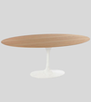Oval Dining Table 160cm Wood Top with Stem Pedestal