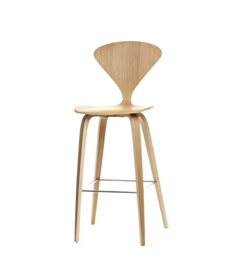 Norman High-Back Wooden Counter Stool, 65cm