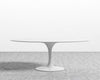 Oval Dining Table 160cm Wood Top with Stem Pedestal