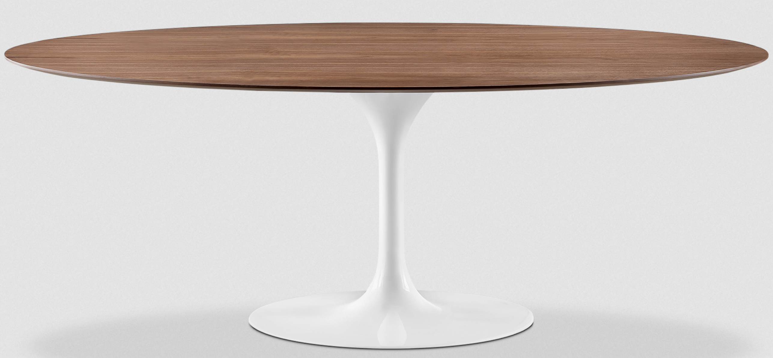 Oval Dining Table 160cm Wood Top with Stem Pedestal
