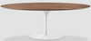 Oval Dining Table 160cm Wood Top with Stem Pedestal