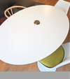 Oval Dining Table 160cm Wood Top with Stem Pedestal