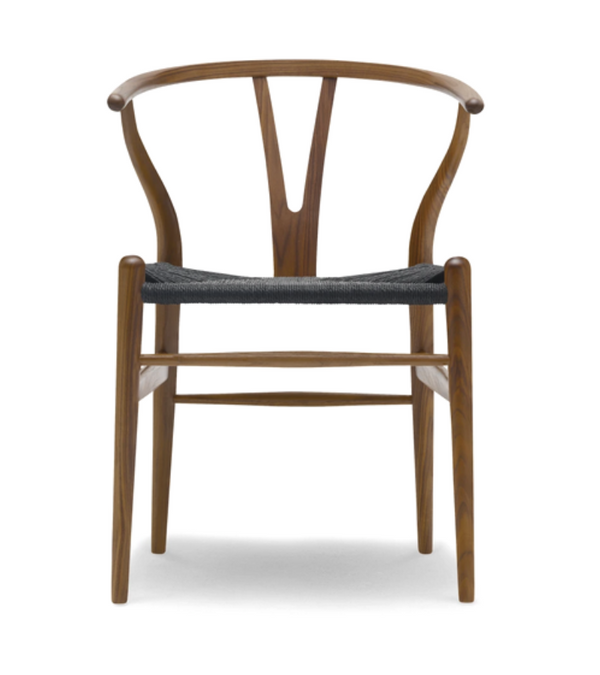 Hans Wish Dining Chair Walnut with Black Cord