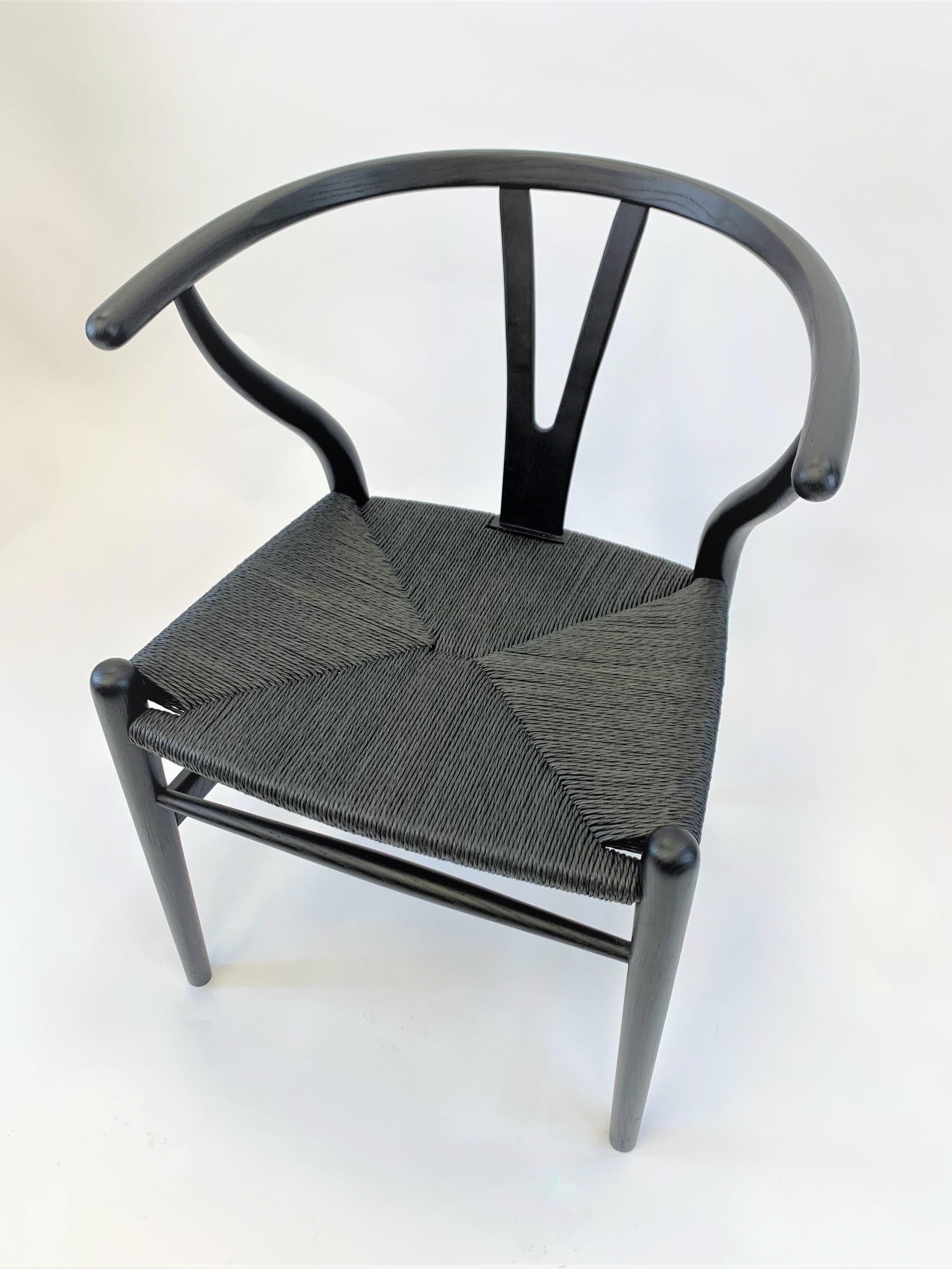 Hans Matt Black Y Wish Style Dining Chair