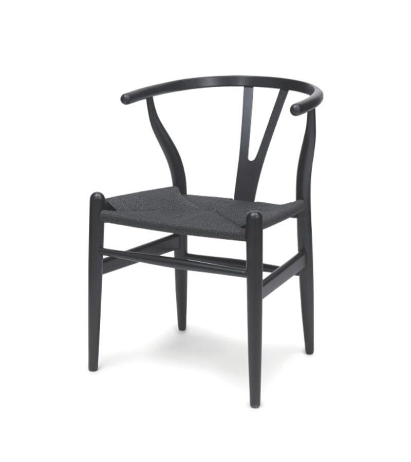 Hans Matt Black Y Wish Style Dining Chair