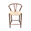 Hans Walnut Counter Stool with Natural Cord Seat